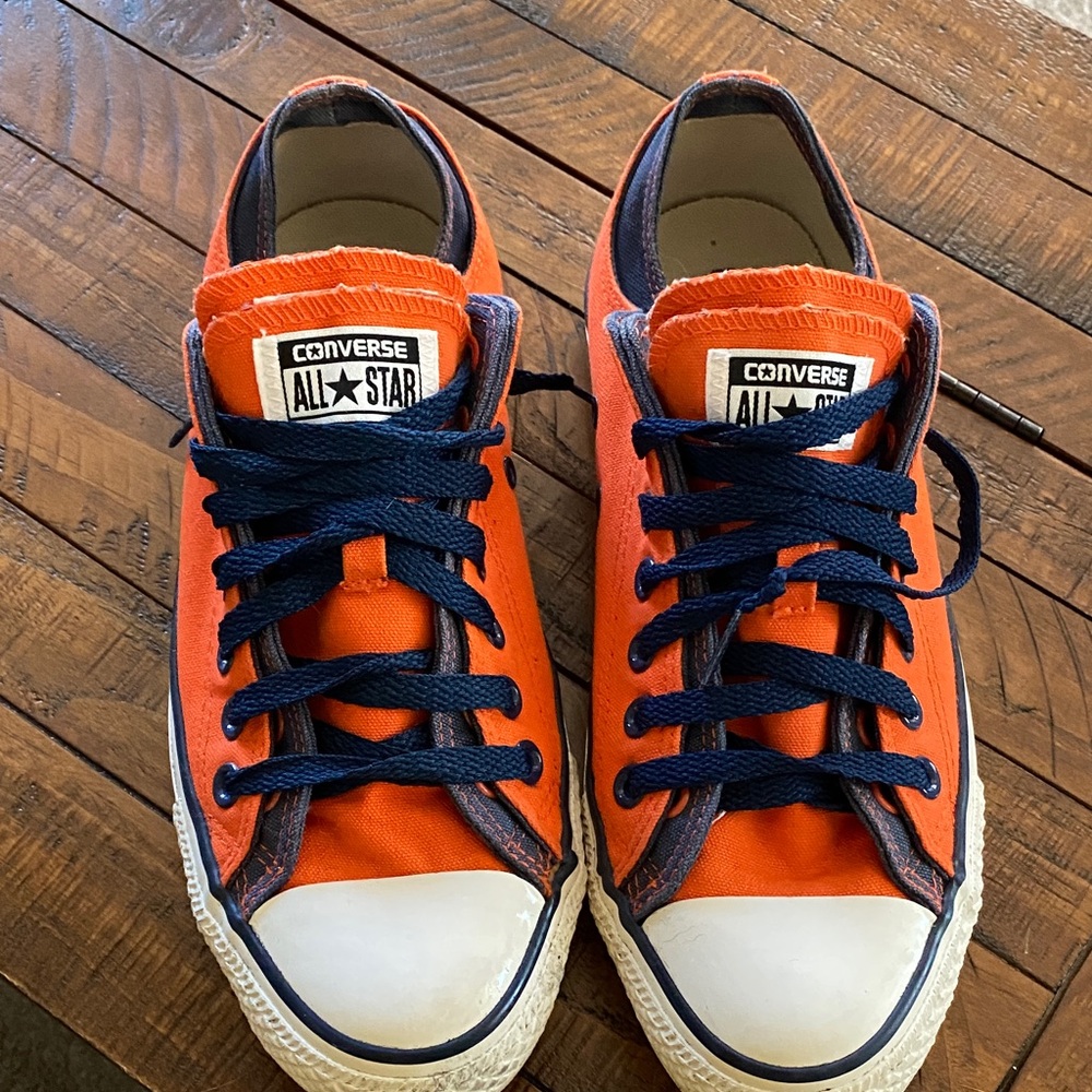 Men’s Converse Orange and Navy Sneakers 8.5